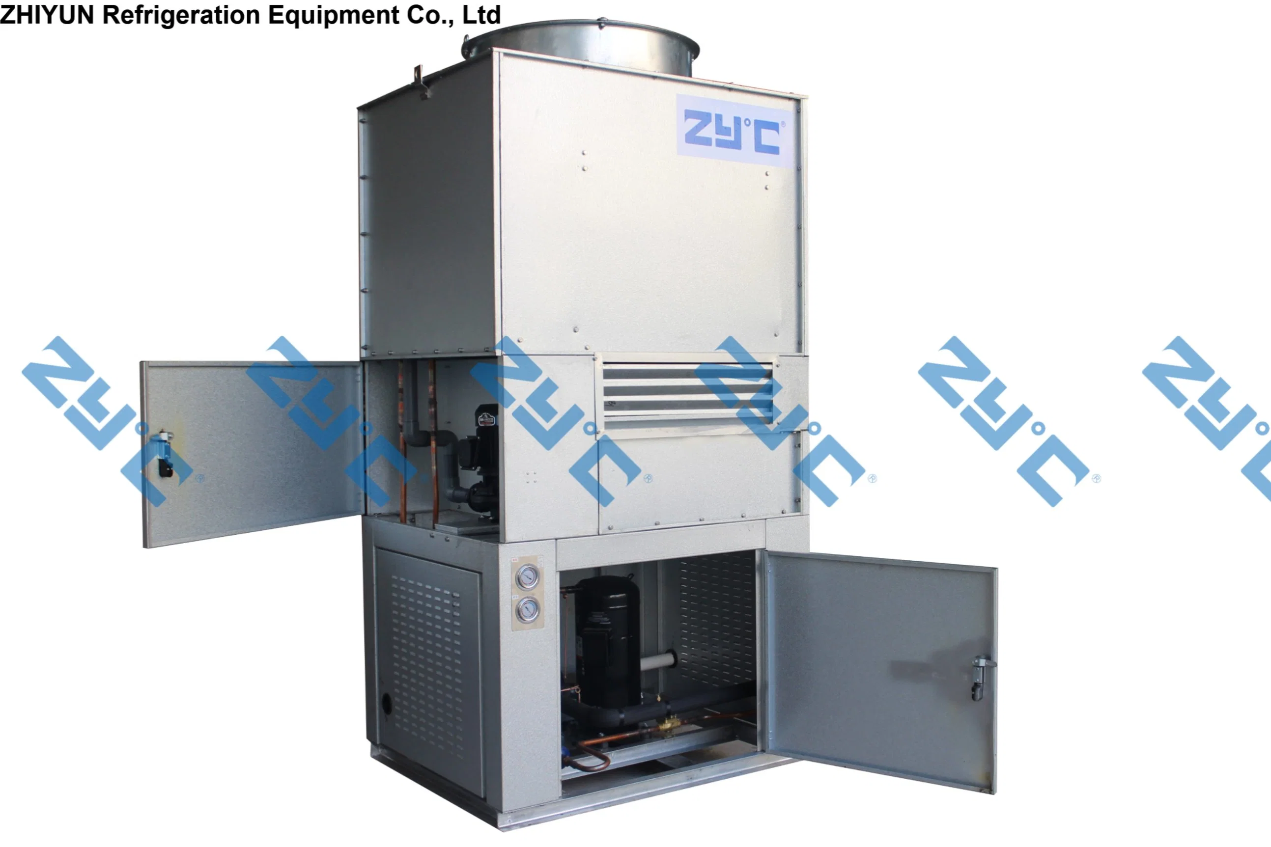 Unité de condensation à refroidissement par évaporation pour congélateur