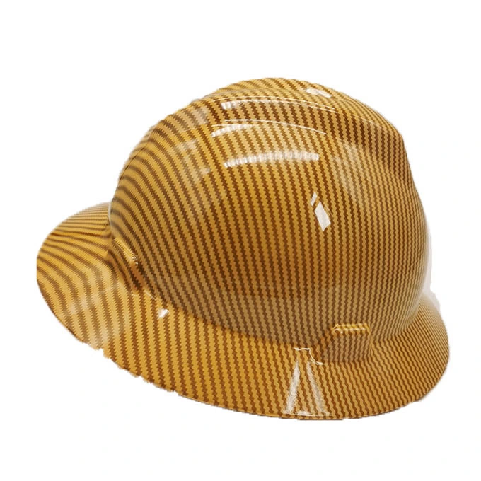 Real Full Brim Lightweight Carbon Fiber Brown Hard Hats