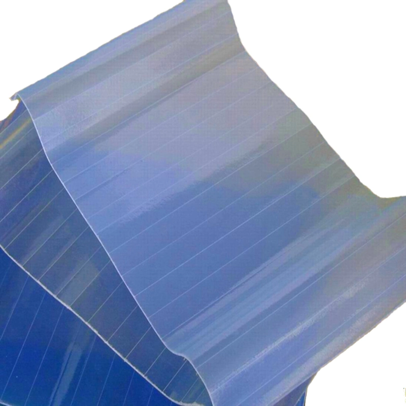 Feuille de PRF ondulée transparente en fibre de verre de 1mm 2 mm pour la construction de toiture