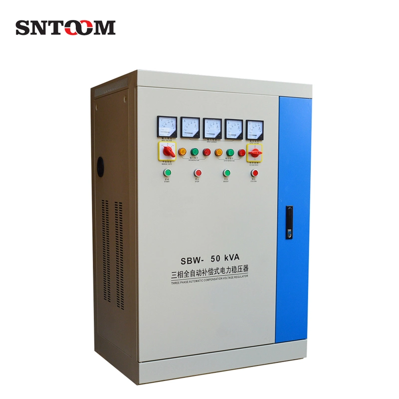 SBW Series 50~600 kVA 380 Volt Automatic Compensation Three Phase AC Power Voltage Protector Stabilizer Industrial