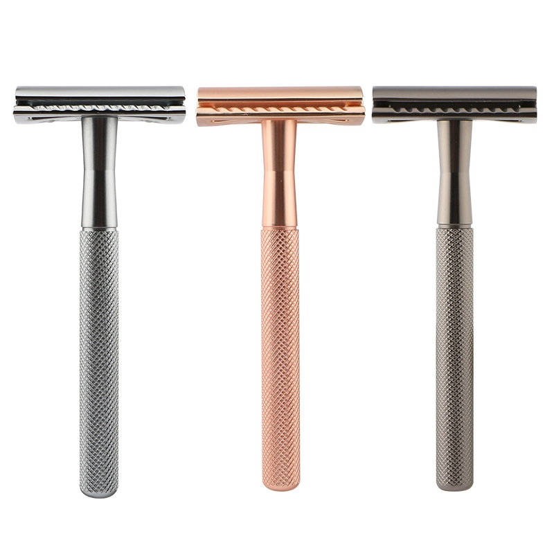 Hot Sale Rose Gold Fashion Double Edge Lady Shaving Metal Handle Wet Shaver Safety Razor