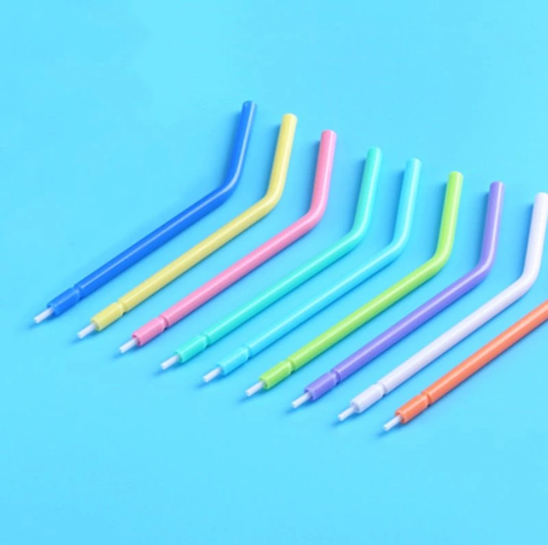 Different Color Dental Tubes Disposable Air Water Syringe Tip 3-Way Syringes