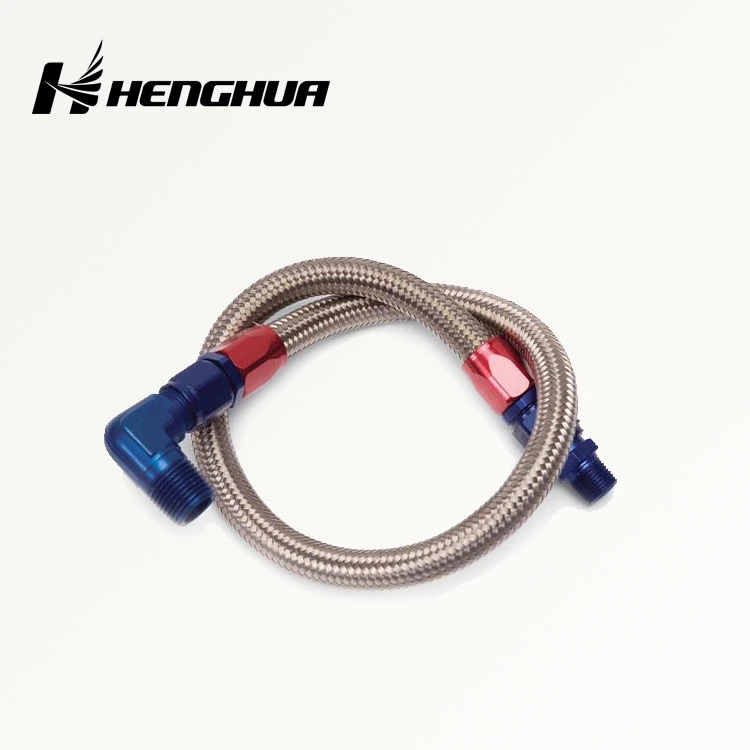 Racing Nylon Acero inoxidable trenzado enfriador de aceite línea de combustible caucho P32 Kit de conjunto de manguera de cable de aire usado