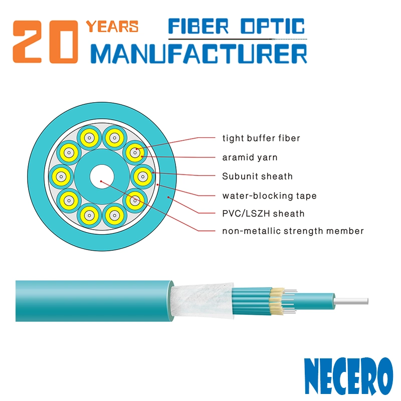 China Supply Indoor Simplex Armored Indoor Multi Core Fiber Optic Cable