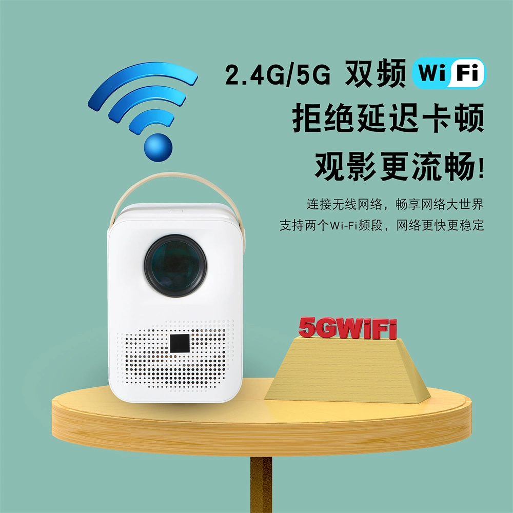 Home Theater Portable Mini Multimedia 1000 Lumens Micro WiFi Projector Android Q Smart Interactive Touch Projector