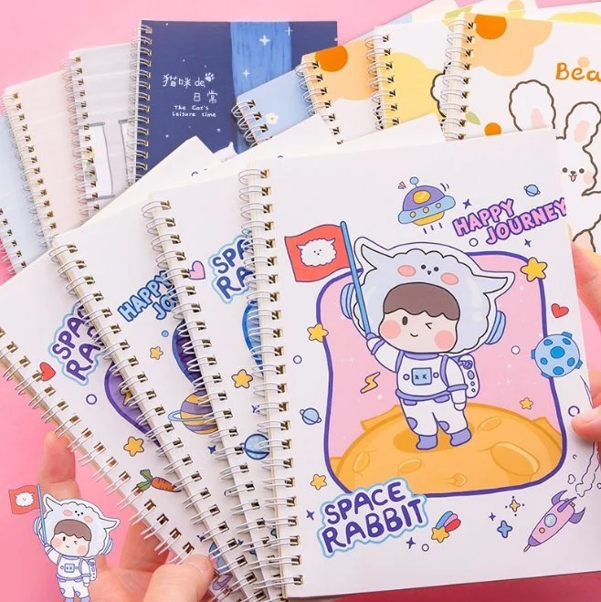 Custom Personalized Cartoon Spiral Binding Notebook A5 School Diary Book