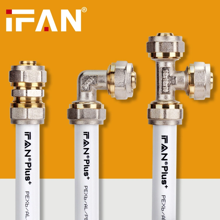 IFAN Wholesale PN25 suministro de agua Pex Prensa Sliding conectores Plata Conexión de compresión de latón