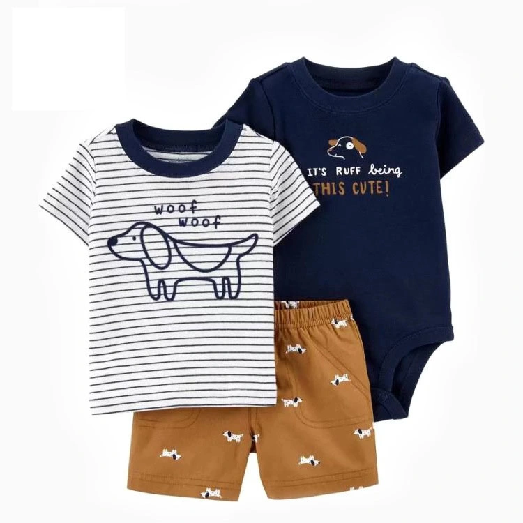 Kleinkinder Sommer Baby Kleidung T-Shirt und Shorts 2-tlg. Set 100% Baumwolle atmungsaktiv und bequeme Babykleidung