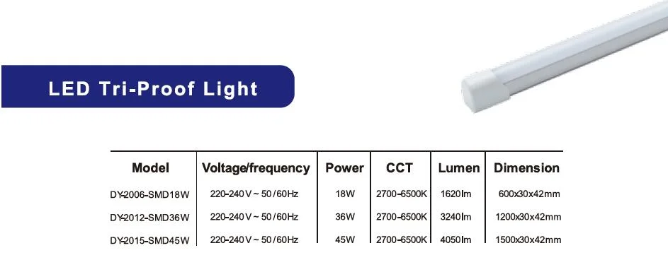 1.5m IP65 LED Tube Lamp LED Flood Light Outdoor Waterproof LED Light Tri-Proof Outdoor Wall Light Integrated LED Tube Light