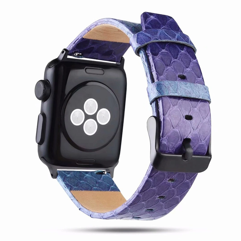 OEM Custom Design Good Quality Real Python Skin Leather Apple Watch Straps Apple Watch Bands