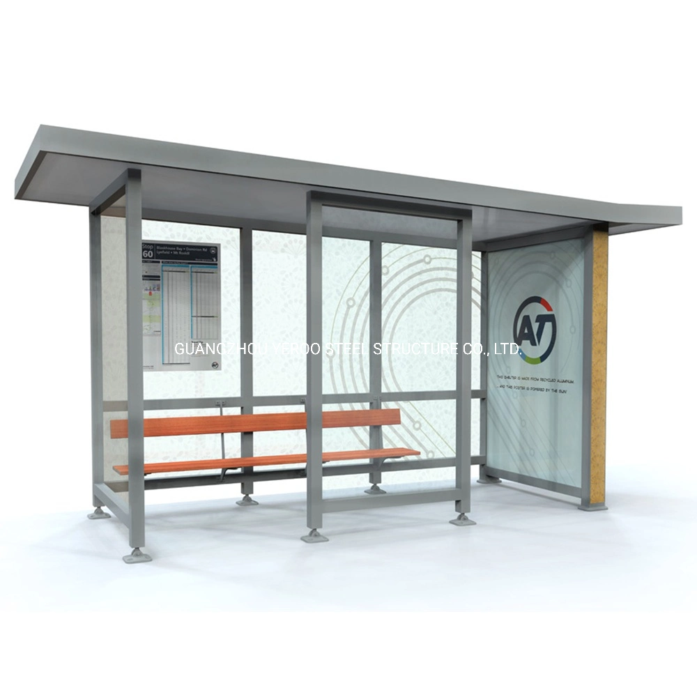 Outdoor Furniture Advertising Bus Shelter with Light Box