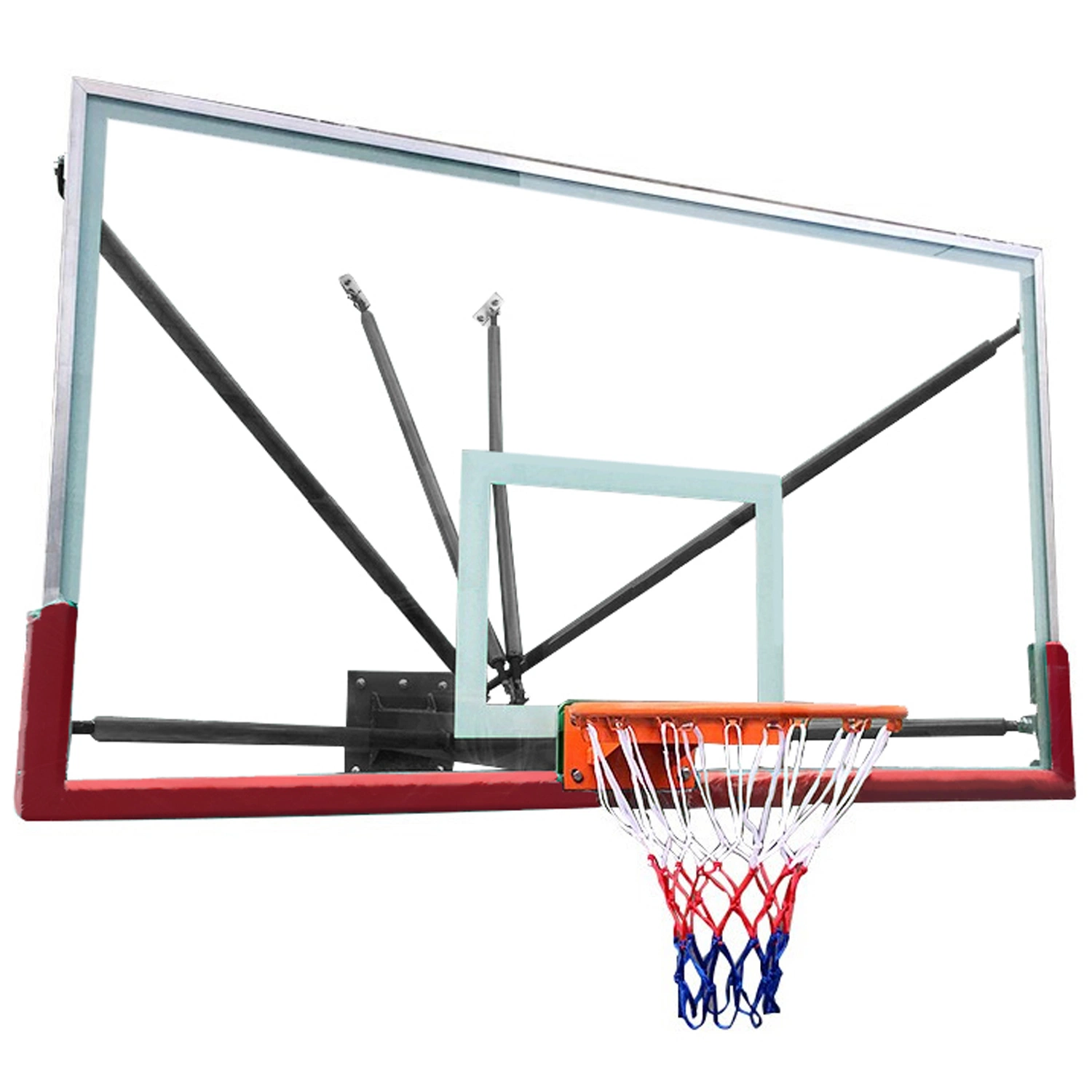 Professional Fixed Wall Mounted Basketball Hoop Basketball Stand Tempered Back Board