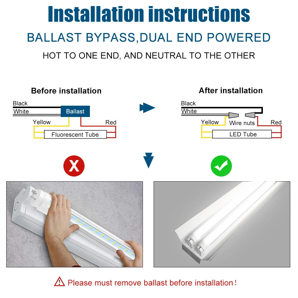 Fluorescent Lamp Replacement Tube Lighting 0.6m 0.9m 1.2m 1.5m LED Lighting Bulb Tube Light T8 LED Tube Light