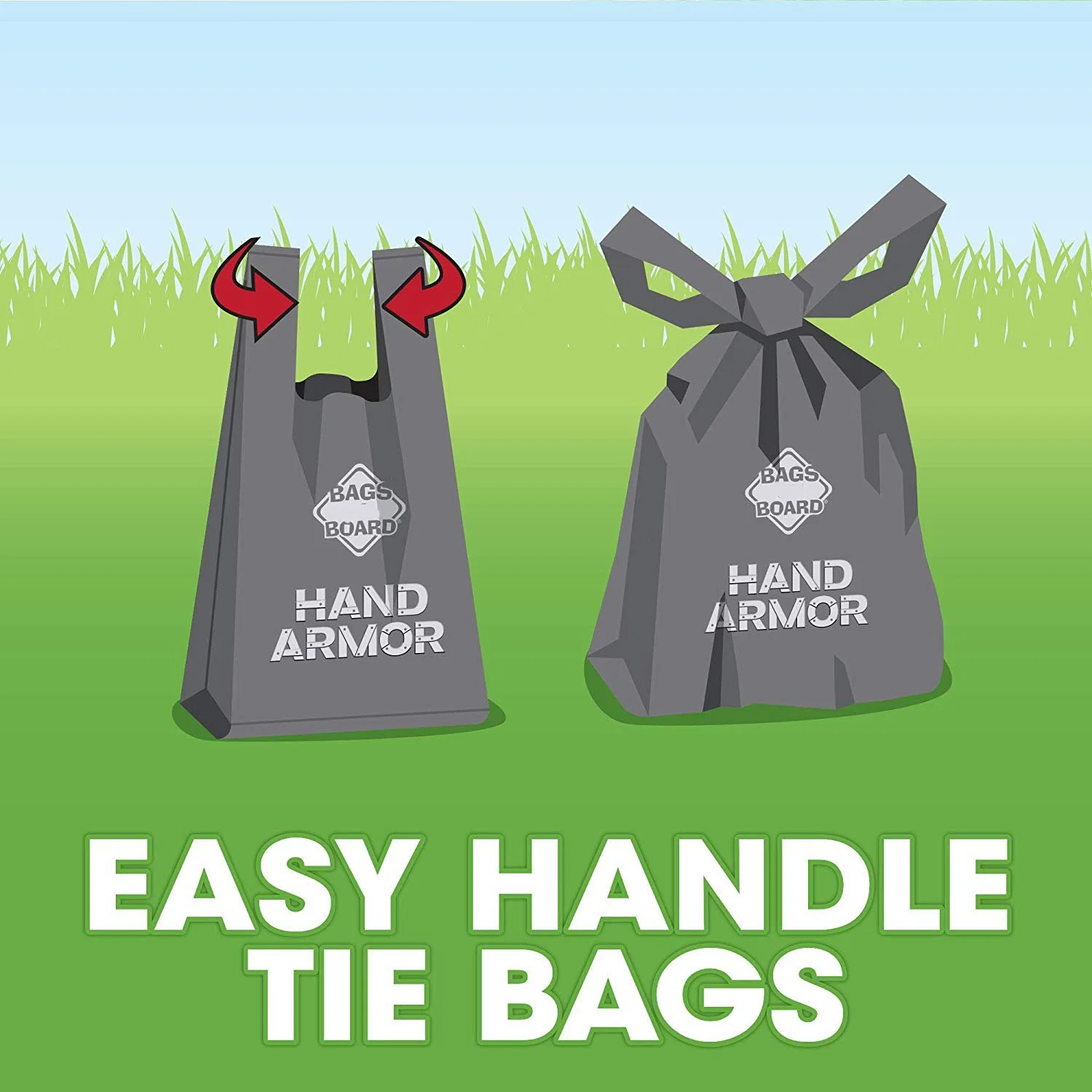 Easy Hand Tie Poop Bags 100% Biodegradable Waste Bag