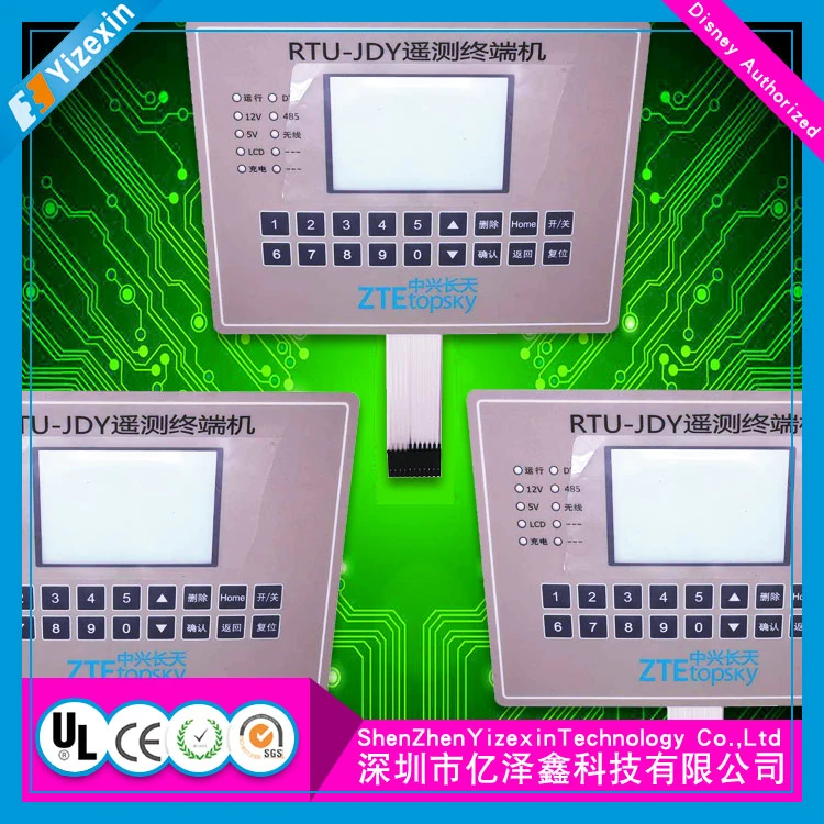 One Key Matrix Membrane Switch with Connection PCB Board