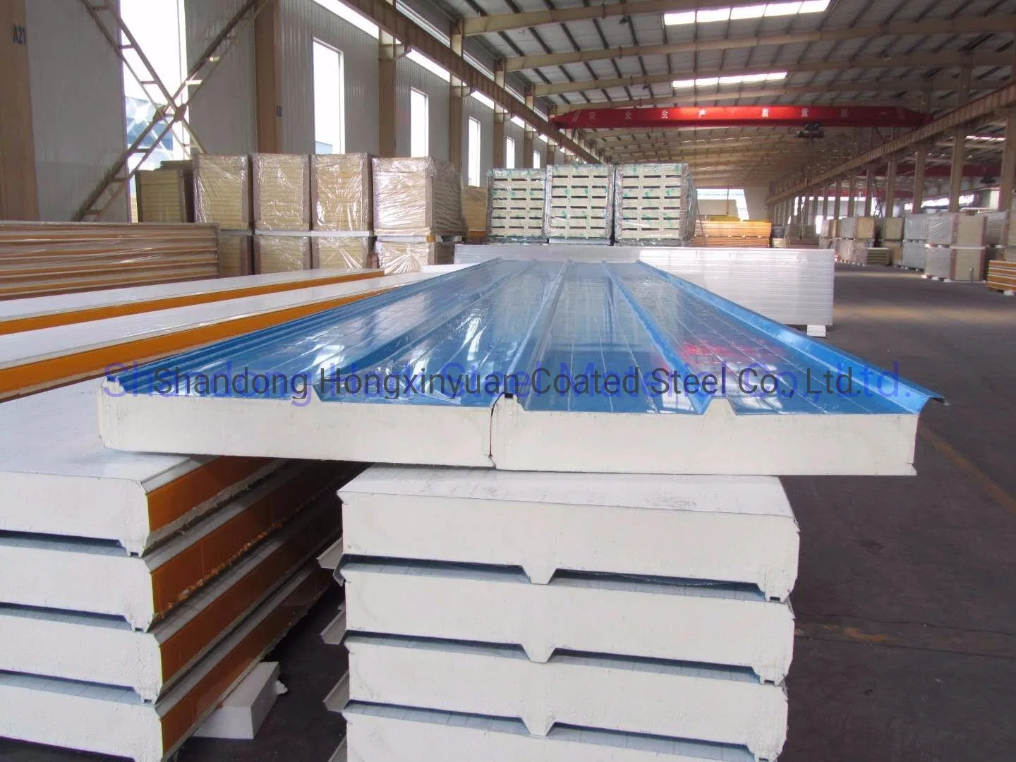 Insulated and Fireproof PU/PIR/Rock Wool/Glass Wool/EPS Sandwich Panels