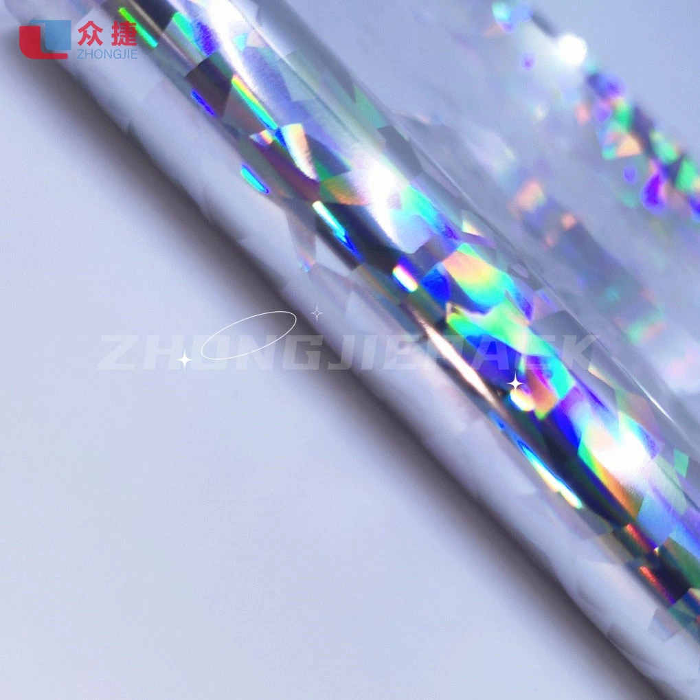 Plastic Roll Glossy Soft Touch Thermal Lamination Metallized Holographic Glitter Pet Film