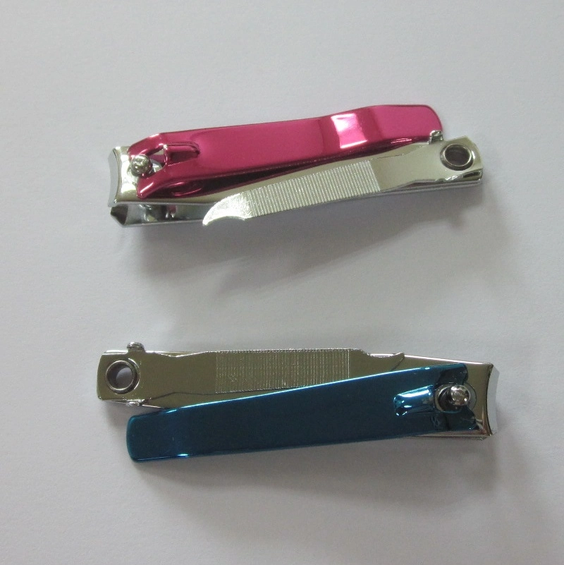 2018 Nail Clipper with Nail File and Colorful Electrophoretic Handle