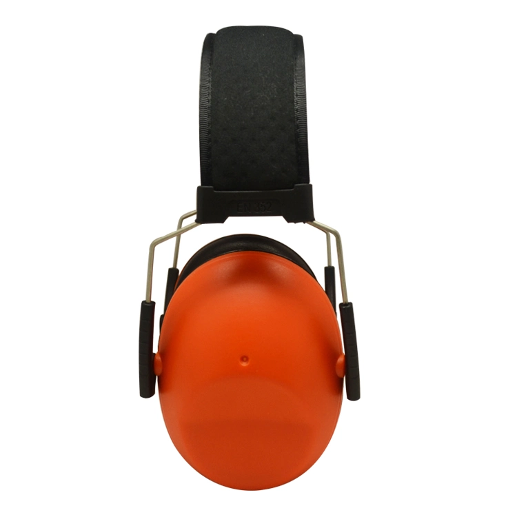 La tapa de esponja de alta densidad naranja Shell de ABS de alta resistencia Headbanded Earmuff Bastidor de acero