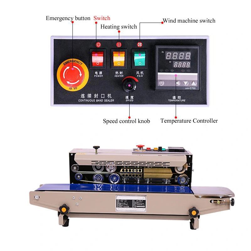 Automatic Continuous Band Sealer/Plastic Bag Sealing Machine