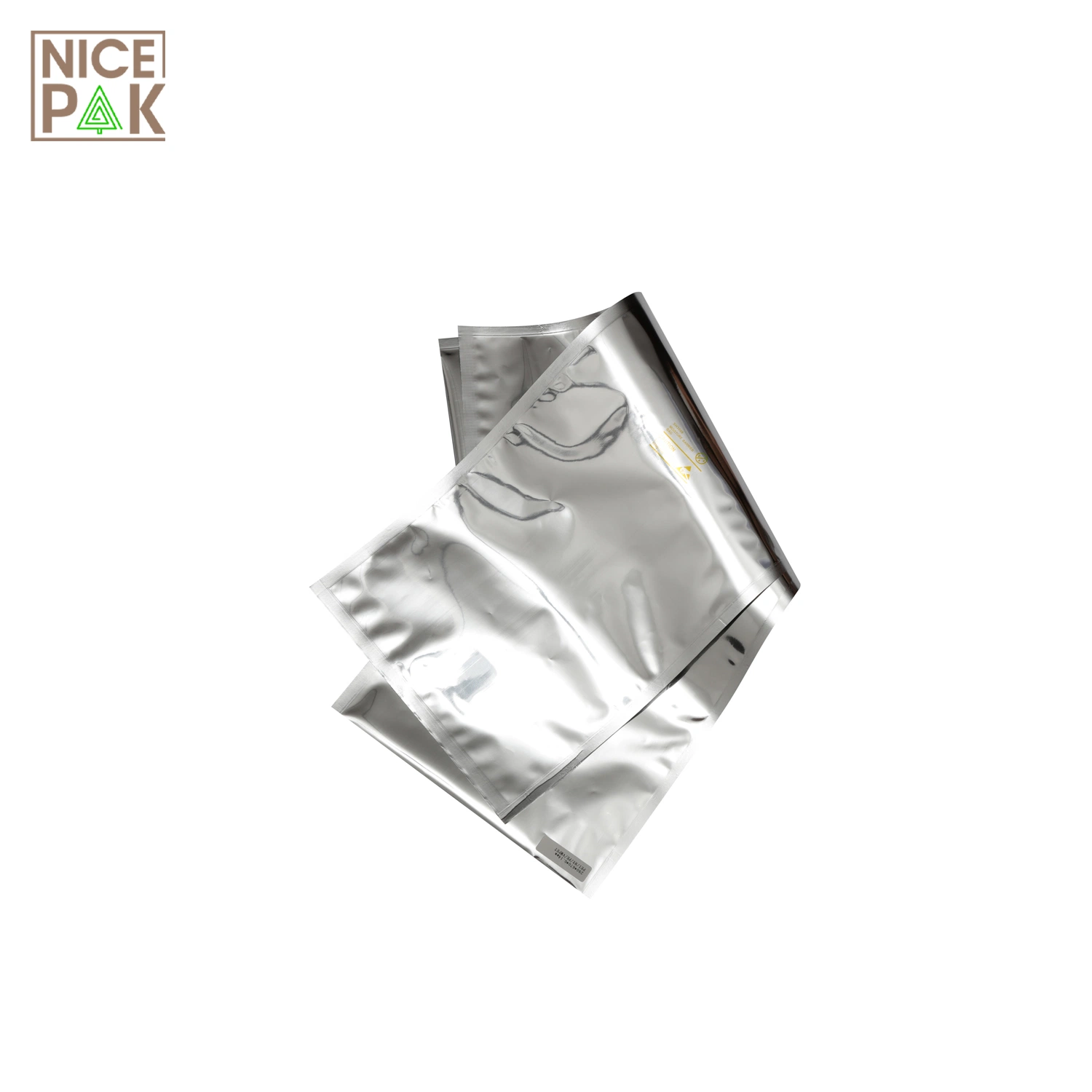 RoHS/Reach Compliant High Barrier Aluminum-Plated ESD Flat Bag for Electric Components