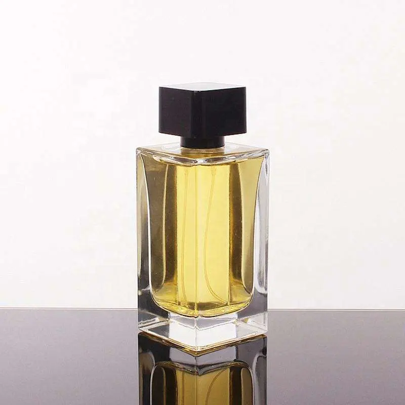 Rectangle Carré Verre Bouteille De Parfum Vaporisateur d'atomiseur de brume 30ml 50ml 100ml