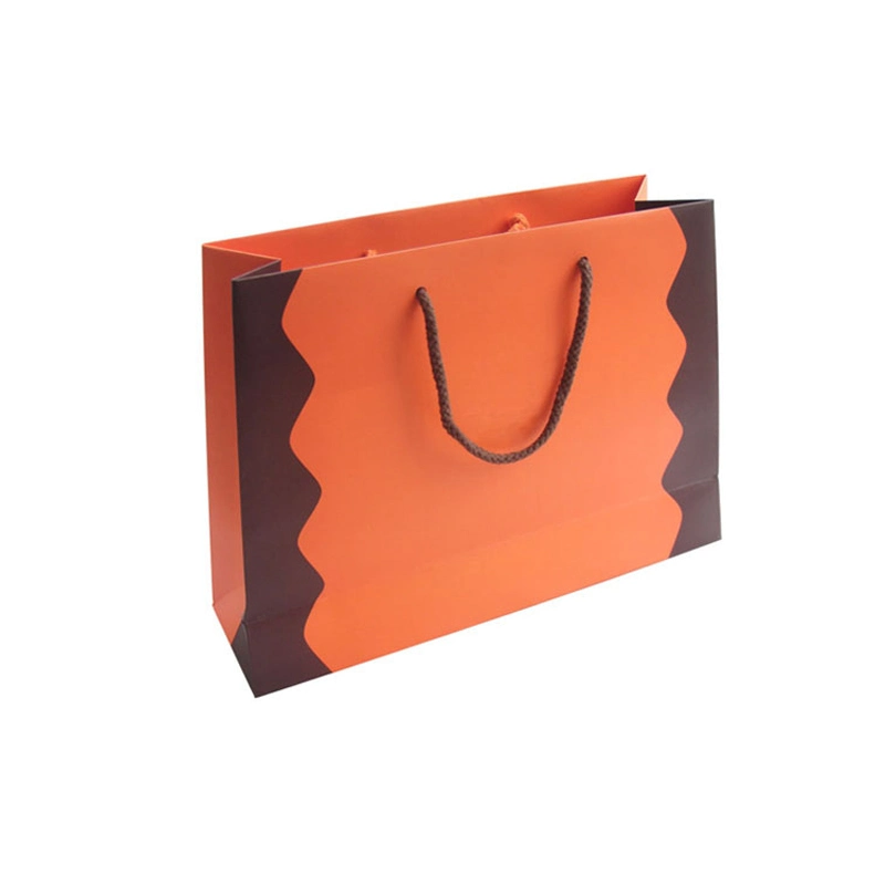 E OEM Decorative Coloured Personalised Goody Paper Bag with Your Own Logo