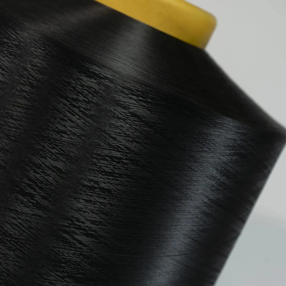 100%Polyester DTY 50d/24f Raw Black 100d/150d Polyester Yarn