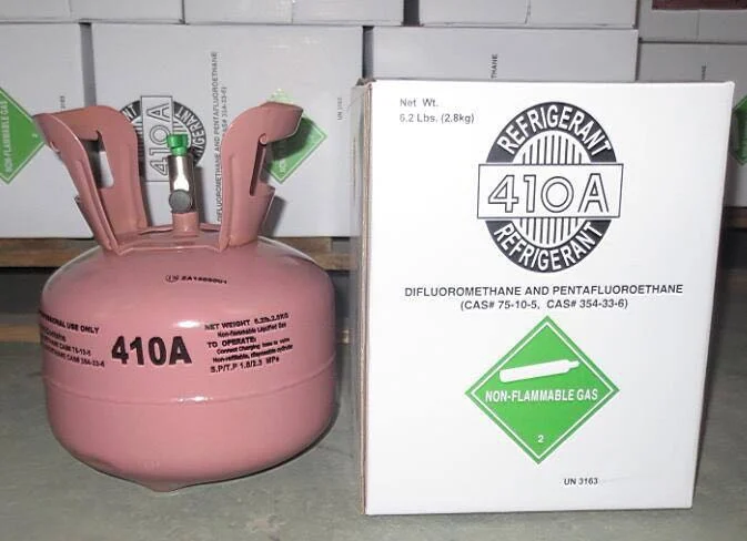 Cylindre 11,3 kg/25 lb gaz réfrigérant R410A/R-410A non inflammable à gaz de congélation rapide