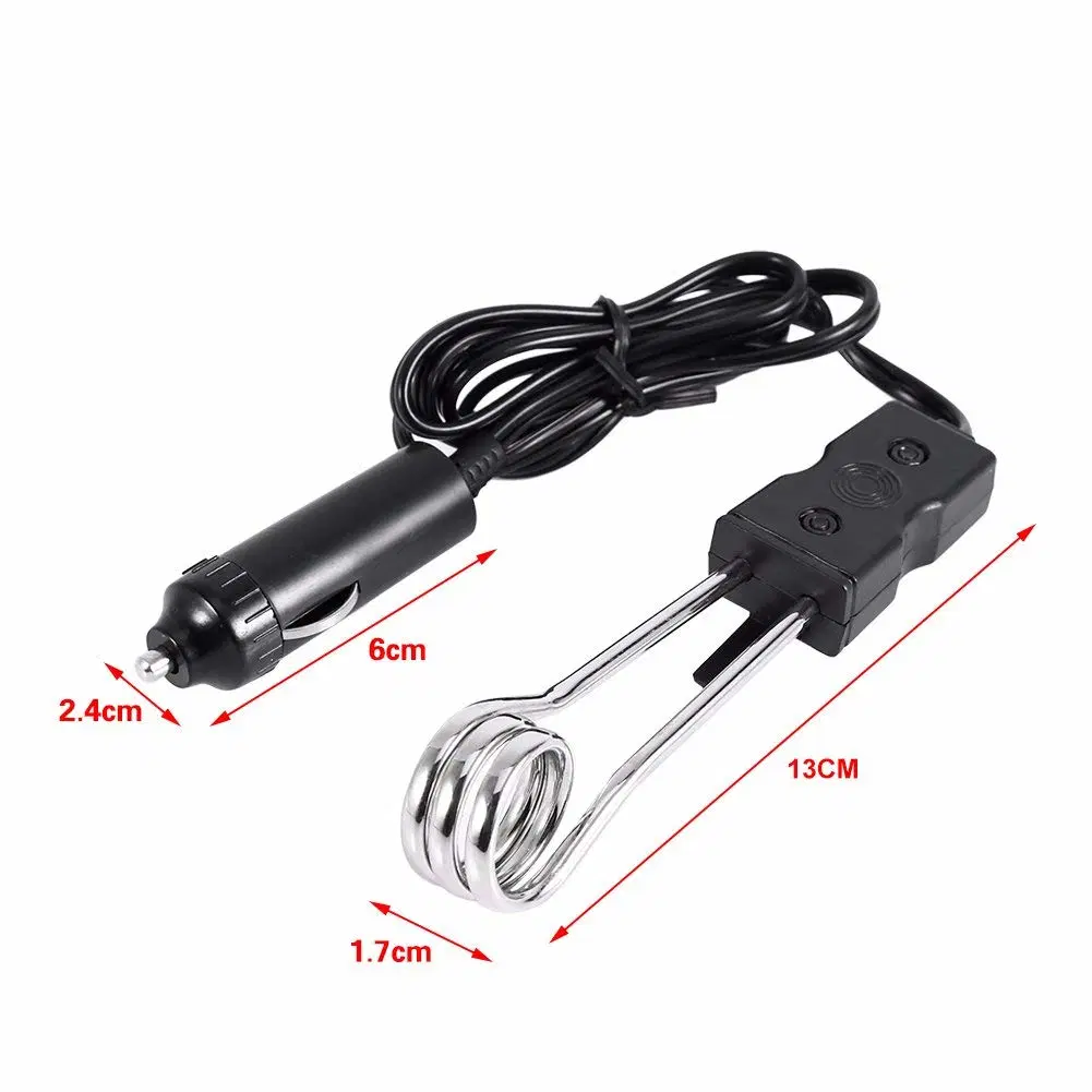 12V/24V Car Immersion Heater Travel Auto Electric Immersion Heaters Camping Outdoor (12V)