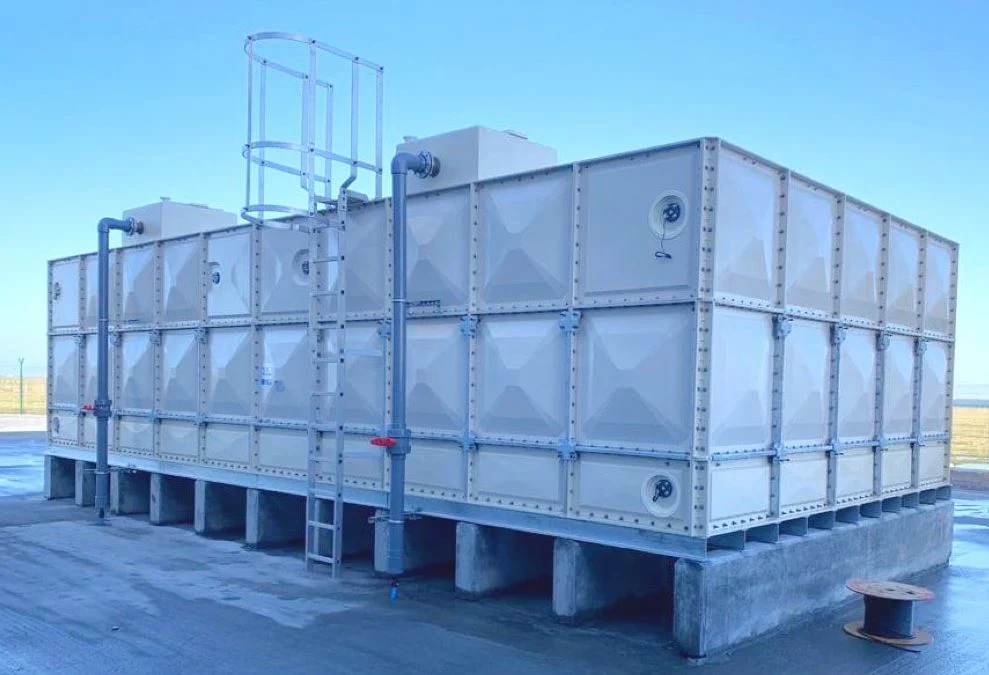 FRP GRP SMC Panel Tanks Assembled Sectional Modular Reinforced GRP Water Pump Tank Panel