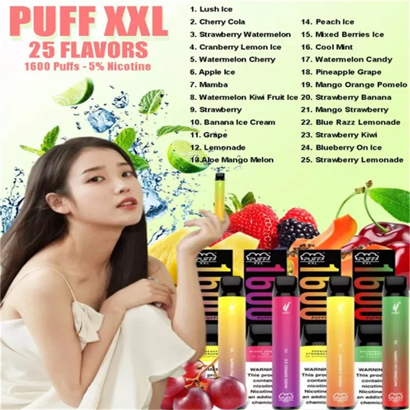 Puff desechables Ecig Crazy XXL Gratis Starter Kit de pluma de Vape producir 1600bocanadas 6.5ml 850mAh 10 Pack Puffbar 1600 Vs Elf Lux 1500 China original al por mayor rápido