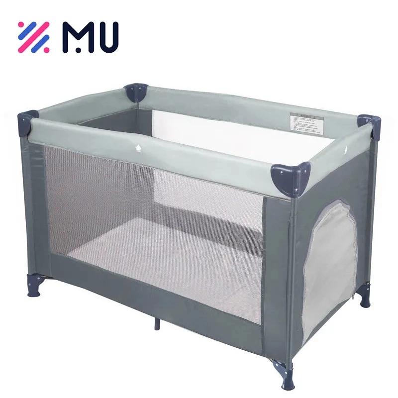 Basic Designs Side Open Foldable Compact Playard Baby Metal Cot Bed