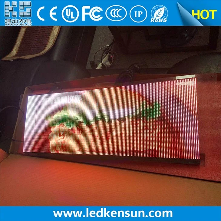 High Brightness Transparent LED Car Sign Compact LED Display