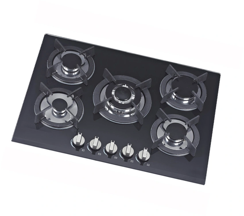 Queimadores de alta qualidade 5 vidro temperado Cooktop Gás Home aparelho