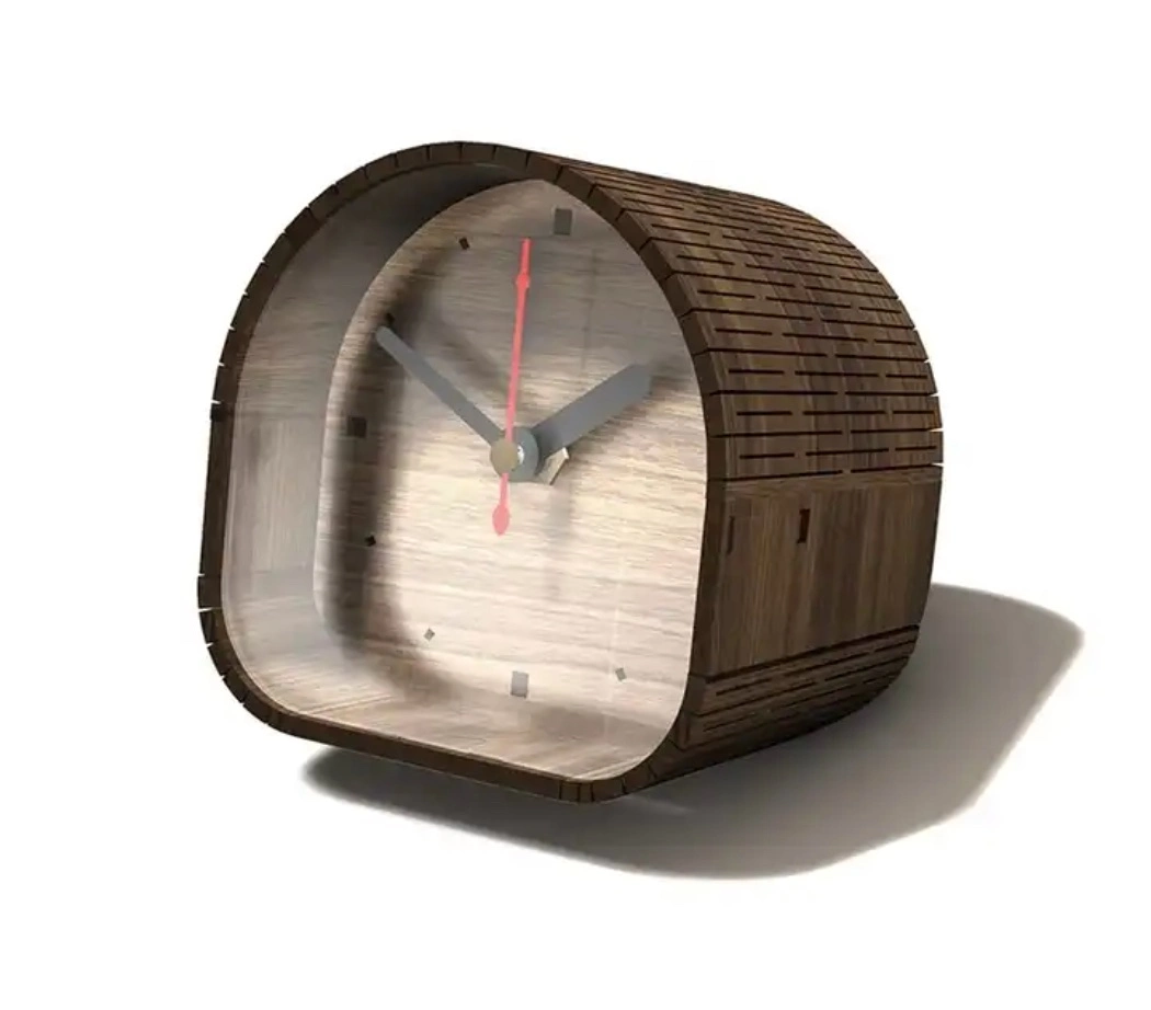 China Manufacturer Cheap Unique Wooden Puzzle Table Clock