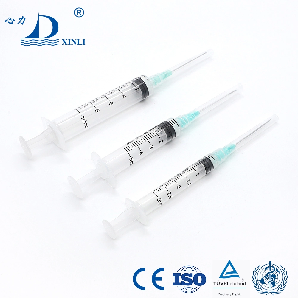 Who Pqs & CE & ISO Approved Disposable Medical Sterile Injection Ad Syringe 3 Parts Auto Destruct Auto Disable Syringe with Needle