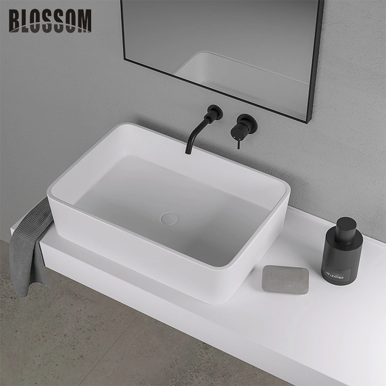 Bathroom Cabinet Artificial Solid Stone Acrylic Vanity Top with Integrated Sink