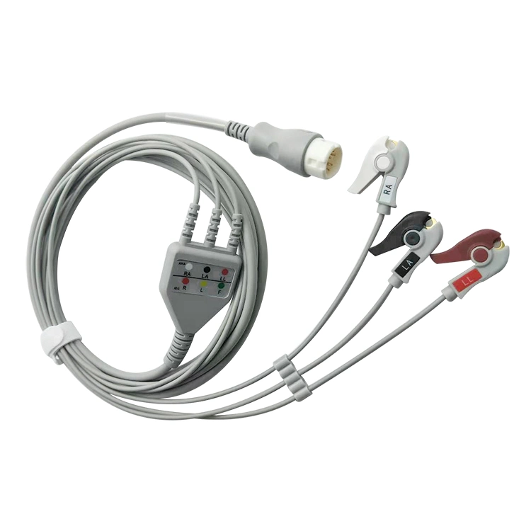 EKG-Kabel, Geräterende, 12-polig, 5-adriges EKG, medizinisch Kabel für Philips