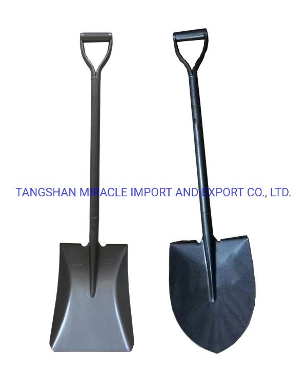 Factory Direct Sale Steel Handle All Metal Digging and Garden Shovel Welded Round Steel Shovel Head S518my Shovel for Indian Market
