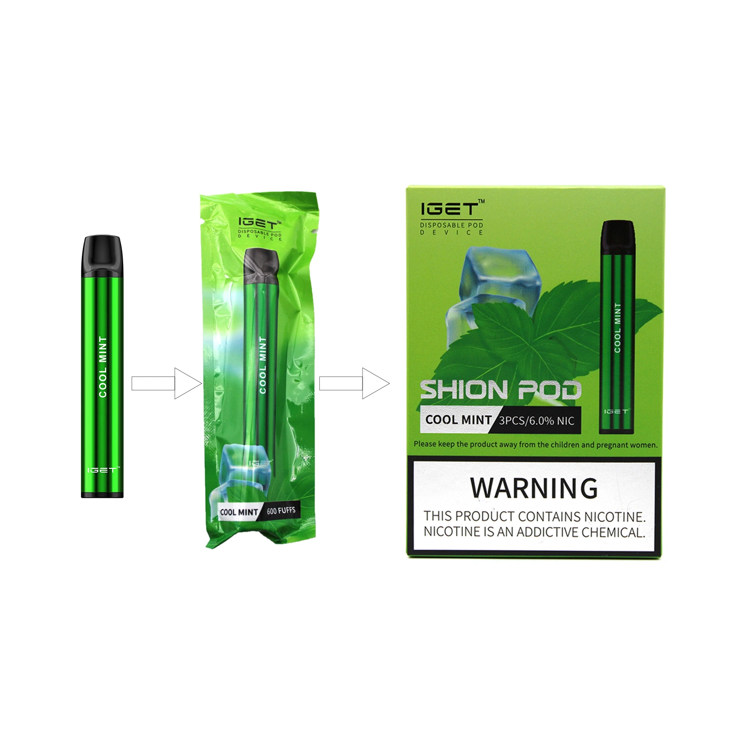 Best Mini Disposable/Chargeable Ecig Vape Juice Iget Shion XXL Shenzhen E Cigarette