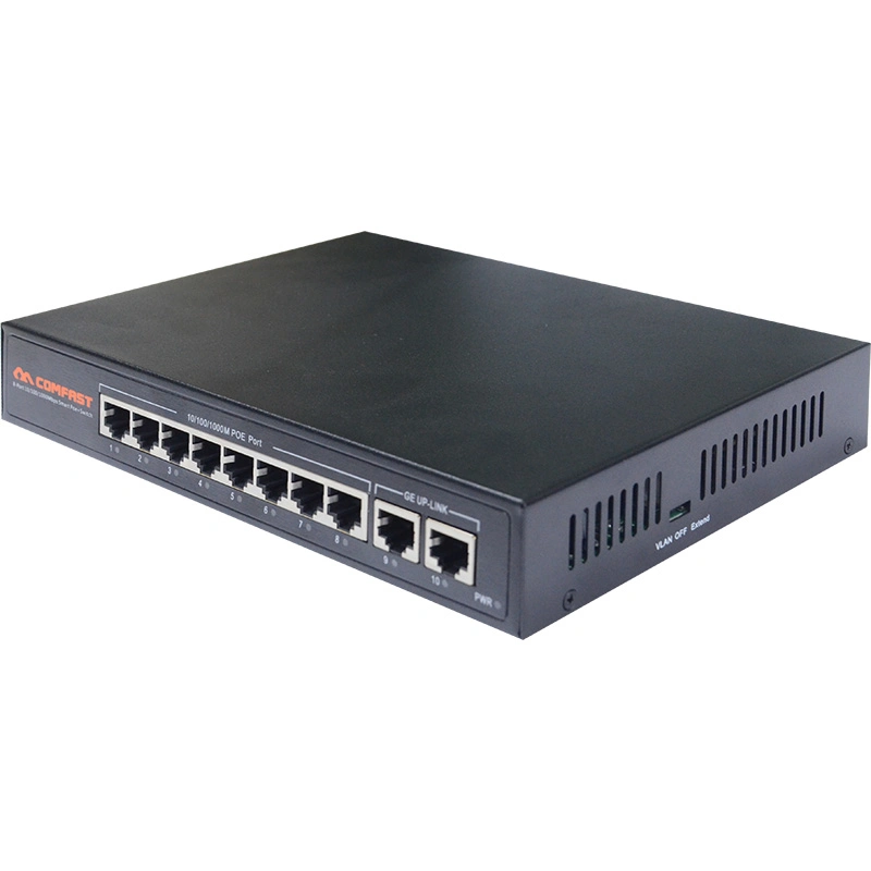 CF-Sg181p Comfast Gigabit Ethernet Switch RJ45 10 Port Poe Switch for Monitoring System