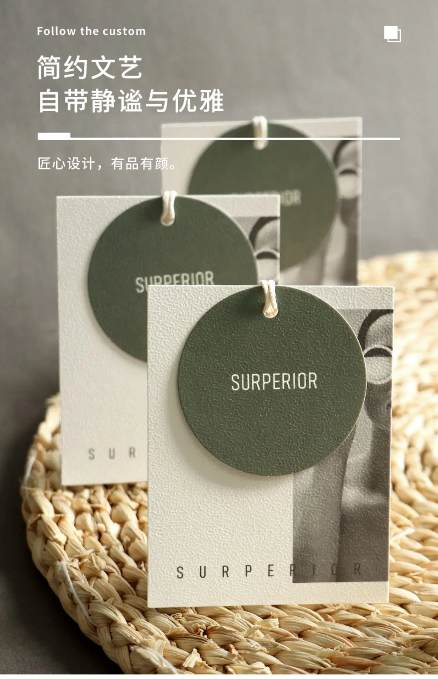 Wholesale/Supplier Recycled Custom Design Brand Name Logo Kraft Paper Garment/Clothes Label Printing Logo for Clothing Hangtags