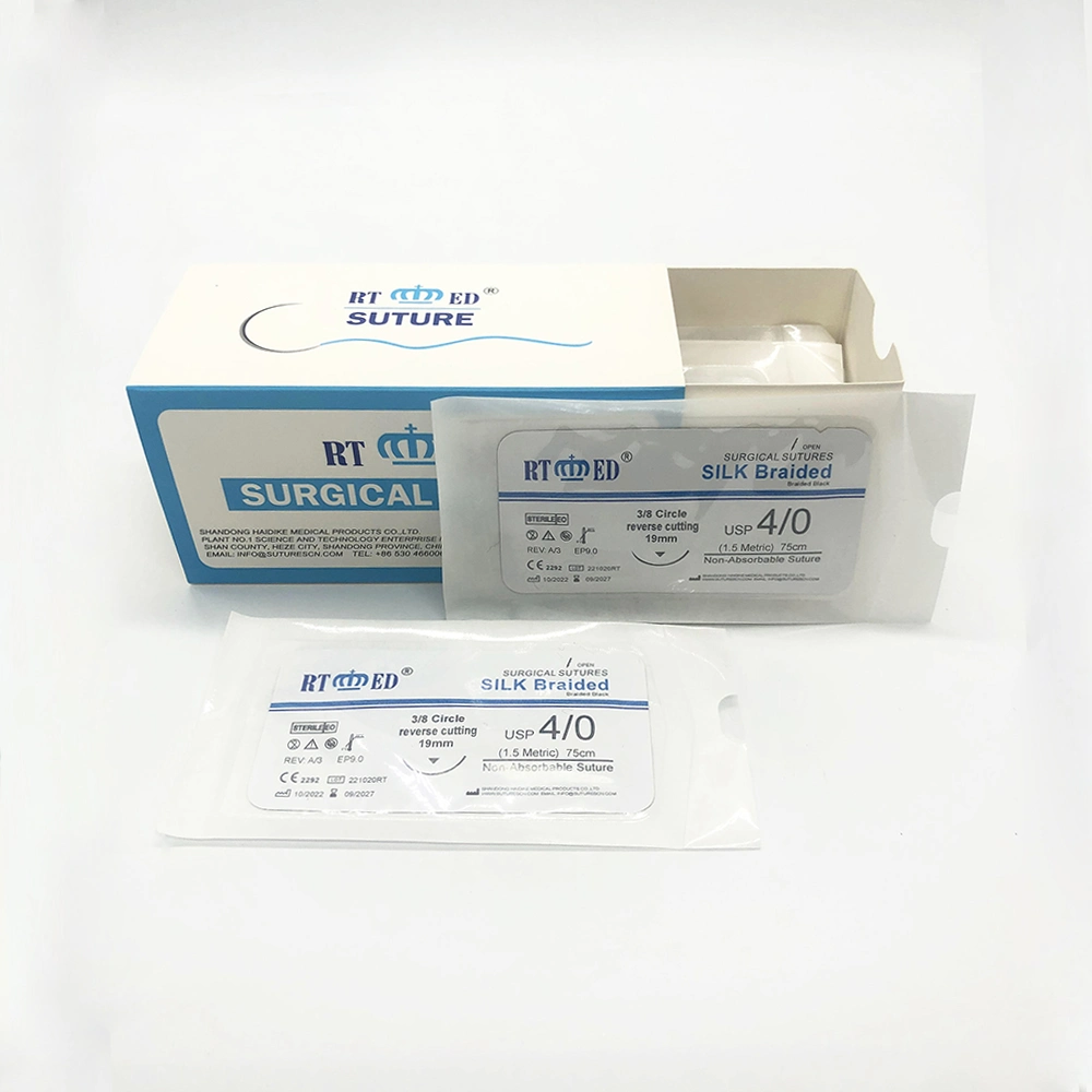 Disposable Medical Supplies /Silk Surgical Medical Sutures with Needle for Surgery