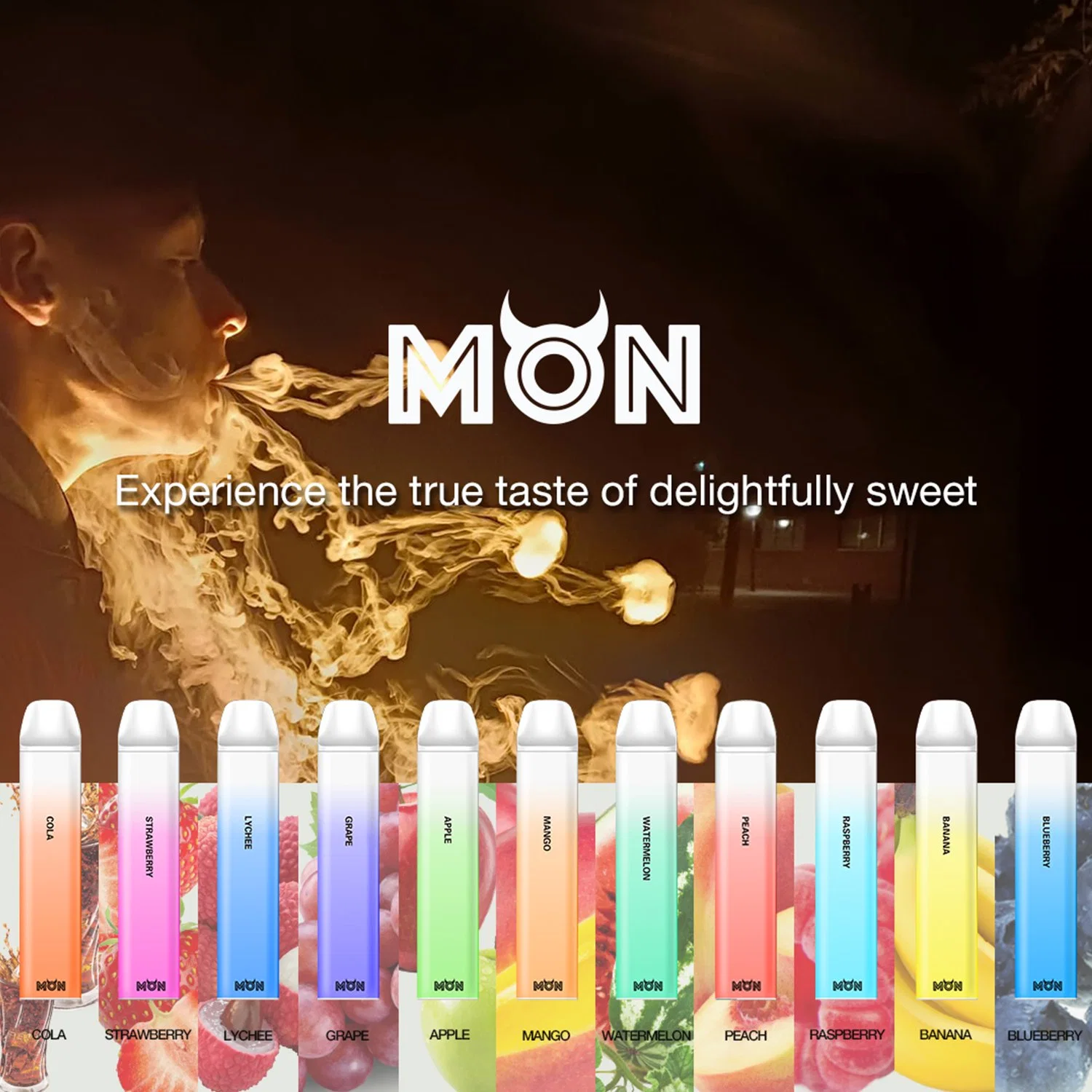 2022 Original Factory Wholesale Mon K4 2500 Puff Bar Vape Pen Disposable Vape Puff Plus Disposable Shisha Mini Electronic Cigarette