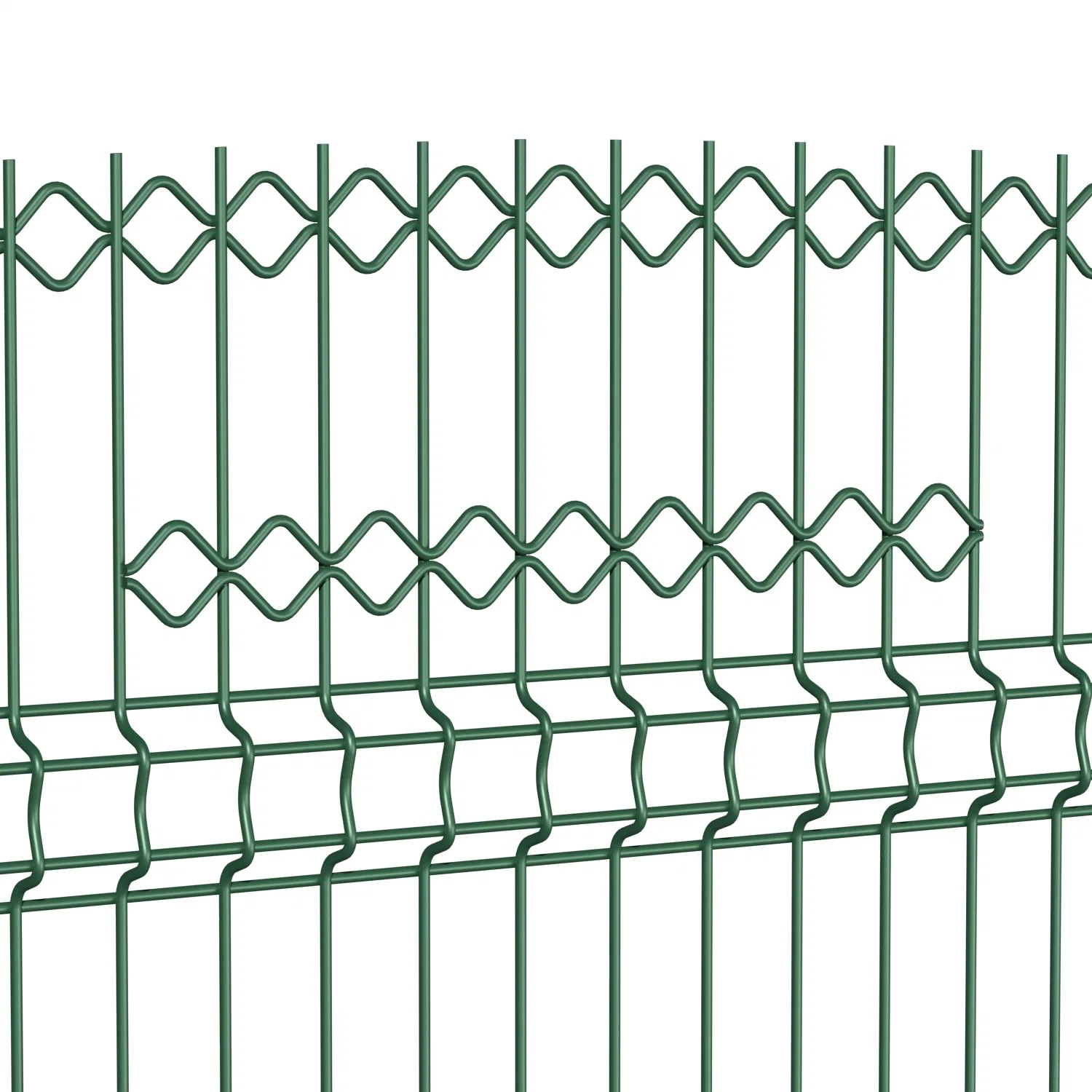 Outdoor Welded Wire Mesh Clamp Type/ Self-Lock Pedestrian Fence Decorative Metal Fence with Arc Fence Top Design