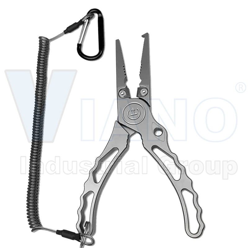 Titanium Multi-Function Shears Stainless Steel Line Fish Cutter Scissor Fishing Pliers