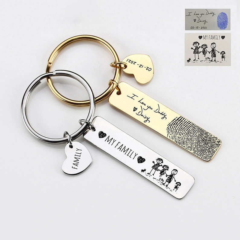 Bar Custom Chaveiro de metal personalizada gravada para presentear Boyfiend Key Ring