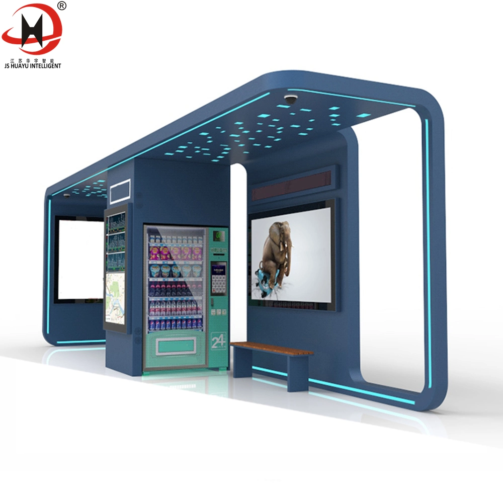 Offer Cheap Customized UV-Resistant Metal Bus Stop Shelter Bus Station