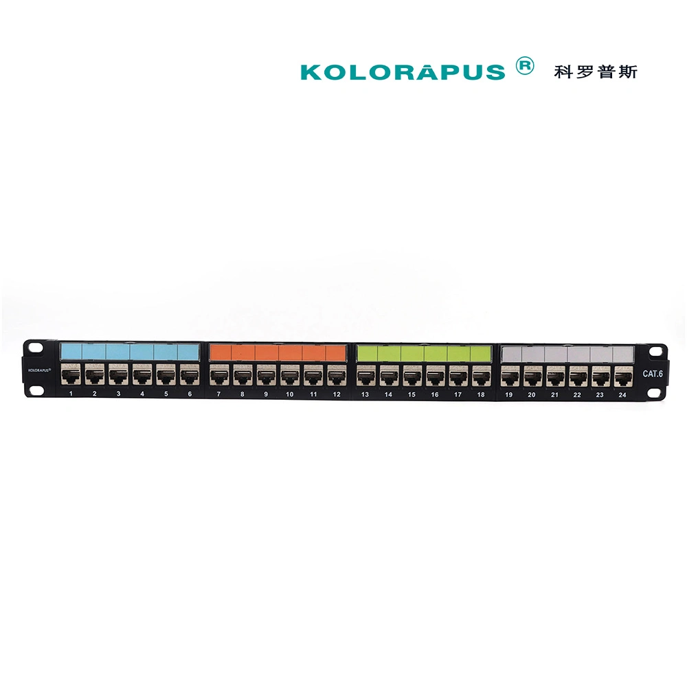 Kolorapus 24-Port Category 6 Shielded Network Distribution Frame (Modular)